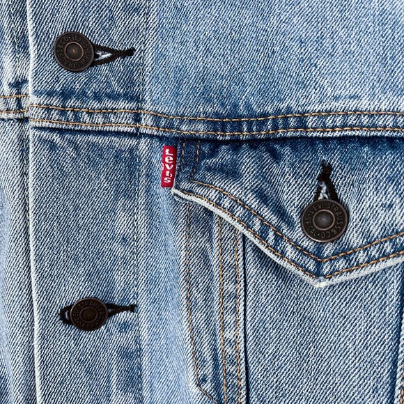 Levi's Denim Trucker Jacket, Mens Large - Picture 4 of 5